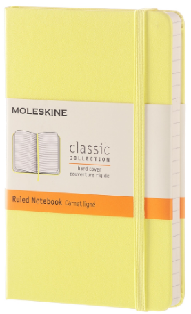 Moleskine - zápisník - linkovaný, žlutý S - neuveden