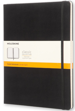 Moleskine - zápisník - linkovaný, černý XL  - neuveden