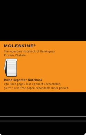 Moleskine - zápisník Reportér - linkovaný, černý L  - neuveden