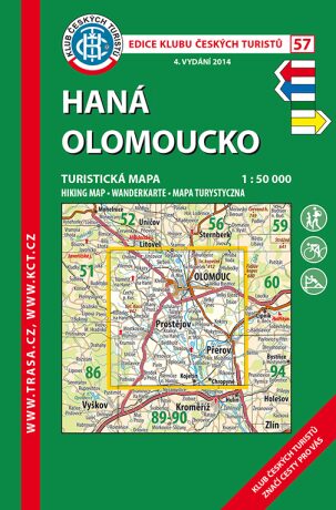 Haná Olomoucko /KČT 57 1:50T Turistická mapa - neuveden