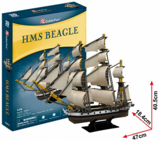 Puzzle 3D HMS Beagle -168 dílků - neuveden