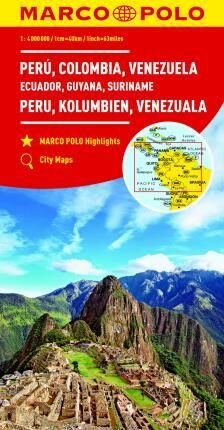 Peru, Kolumbie, Venezuela, Ecuador 1:4M - neuveden