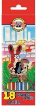 Koh-i-noor pastelky Krtek18ks, dlouhé - neuveden