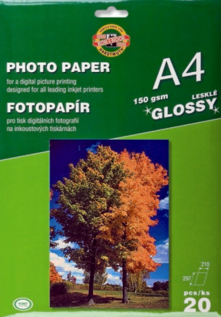 Koh-i-noor fotopapír A4 lesklý 150g 20 ks - neuveden