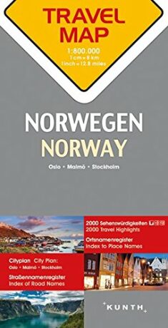 Norsko 1:800T TravelMap KUNTH - neuveden