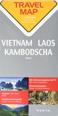 Vietnam / Laos / Kambodža 1:1,4M Trave - neuveden