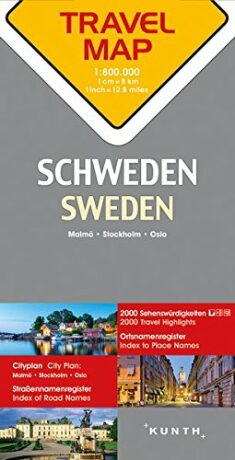 Švédsko 1:800T TravelMap KUNTH - neuveden