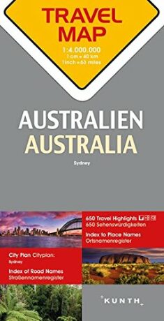 Austrálie 1:4 M TravelMap KUNTH - neuveden