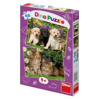 Mazlíčci - puzzle 2x48 dílků - neuveden