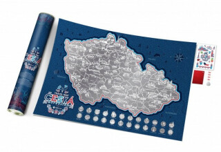 Stírací mapa Travel Map - Česká republika - neuveden