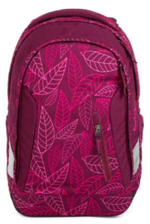 Studentský batoh Ergobag Satch sleek – Purple Leaves - 