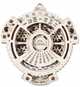 Dřevěný mechanický model Kalendář - 