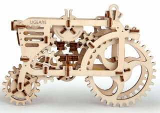 Dřevěný mechanický model Traktor - 