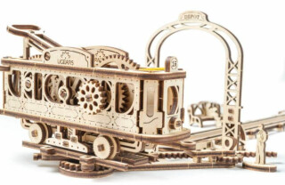 Dřevěný mechanický model Tramvajová linka - 