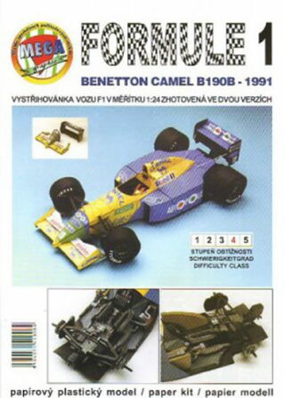 Formule 1: Benetton Camel B190B - 1991/papírový model - Michal Antonický