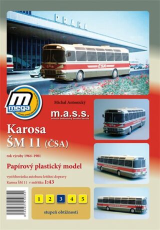 Karosa ŠM 11 (ČSA) rok výroby 1964 - 1981/papírový model - Michal Antonický