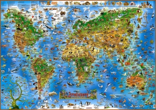 Živočichové celého světa (mapa) - neuveden