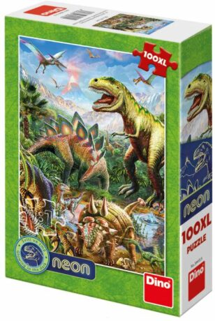 Svět dinosaurů 100XL neon puzzle - neuveden