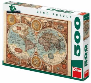 Mapa světa z roku 1626 - 500 puzzle - neuveden
