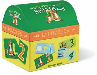 Puzzle truhlička: Counting Animals/Počítání se zvířátky (12 dvoudílných puzzlí) - neuveden