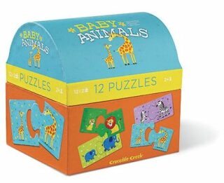 Puzzle truhlička: Baby Animals/Mláďata zvířat (12 dvoudílných puzzlí) - neuveden