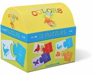 Puzzle truhlička: Animals Colors/Barvy zvířat (12 dvoudílných puzzlí) - neuveden
