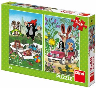 Krtek se raduje - puzzle 2x48 dílků - neuveden