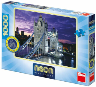 Neon puzzle Noční Tower Bridge - 1000 dílků - 