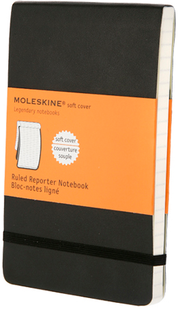 Moleskine - reportér - měkký, linkovaný, černý S - neuveden