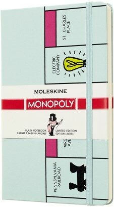 Moleskine - zápisník Monopoly Board - černý, čistý L  - neuveden