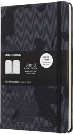 Moleskine: Blend zápisník linkovaný Camouflage černý L - neuveden
