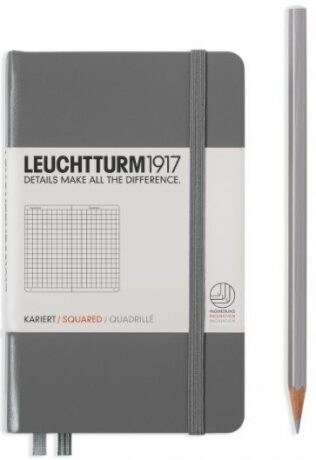 Zápisník Leuchtturm1917 Anthracite Pocket čtverečkovaný - 