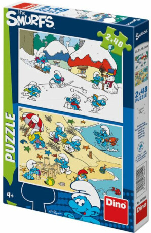 Puzzle Hraví Šmoulové - 2x48 dílků - Peyo