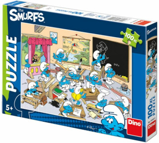 Puzzle Šmoulové ve škole - 100 XL dílků - Peyo