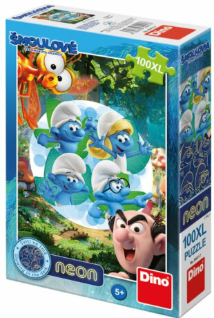Neon puzzle Šmoulové 3: Kouzelný les - 100 XL dílků - 