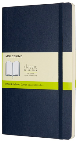 Moleskine - zápisník měkký, čistý, modrý L - neuveden