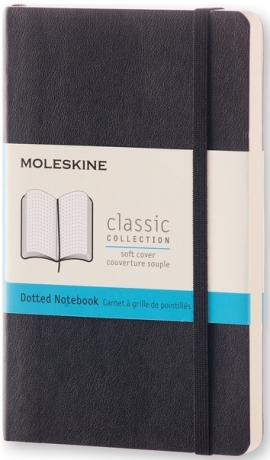 Moleskine - zápisník měkký, tečkovaný, černý S - neuveden