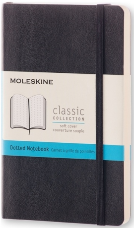 Zápisník MOLESKINE měkký tečkovaný černý S - neuveden