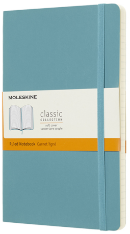 Zápisník MOLESKINE měkký linkovaný tyrkysový L - neuveden