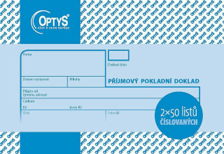 OP1039 Příjmový pokladní doklad A6 2x50 listů (poškozené) - neuveden