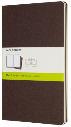 Moleskine - sešity 3 ks čisté, hnědé L - neuveden