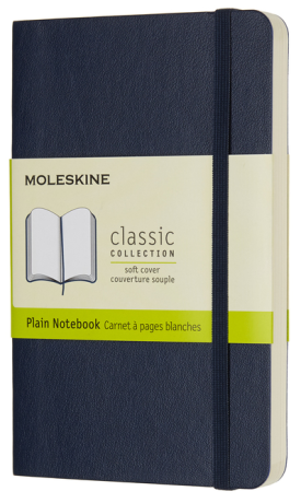Moleskine - zápisník měkký, čistý, modrý S - neuveden