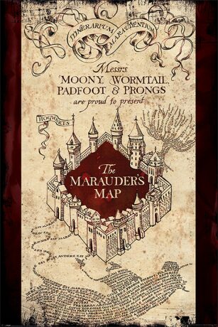 Plakát 61x91,5cm – Harry Potter - The Marauders Map - 