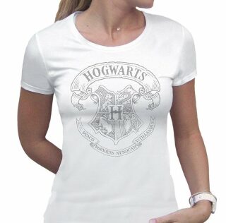 Triko - Hogwarts - dámské XL bíle - Harry Potter - 