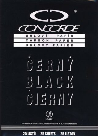Uhlový papír CONCORDE, A4, 25 listů, černá - 