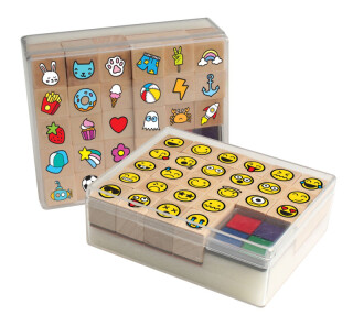 Dřevěná razítka Dětská - mix motivů 26 ks - neuveden