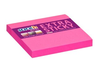 Samolepicí bločky Extra Sticky 76x76mm, 90 lístků, neonově růžový - 