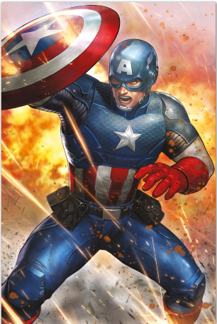 Plakát 61x91,5cm - MARVEL - Captain America - Under Fire - 