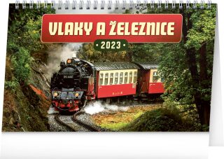 Stolní kalendář Vlaky a železnice 2023 - neuveden