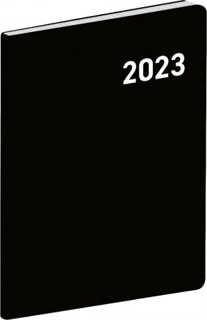 Kapesní diář Černý 2023, plánovací měsíční - neuveden